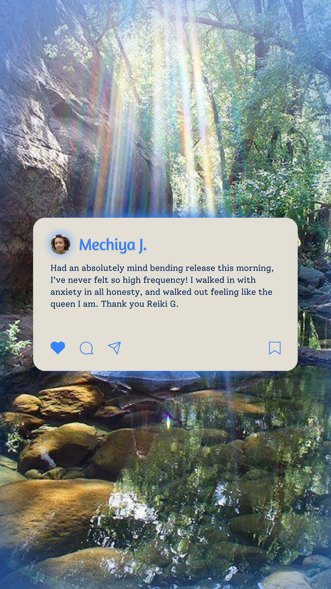 Testimonial from Mechiya J.